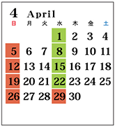 カレンダー4月
